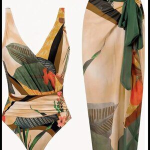 Swimsuit with a coverup